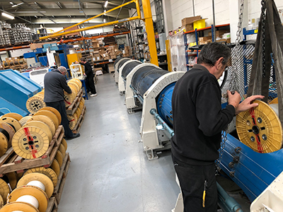 large cable manufacturing drum machine