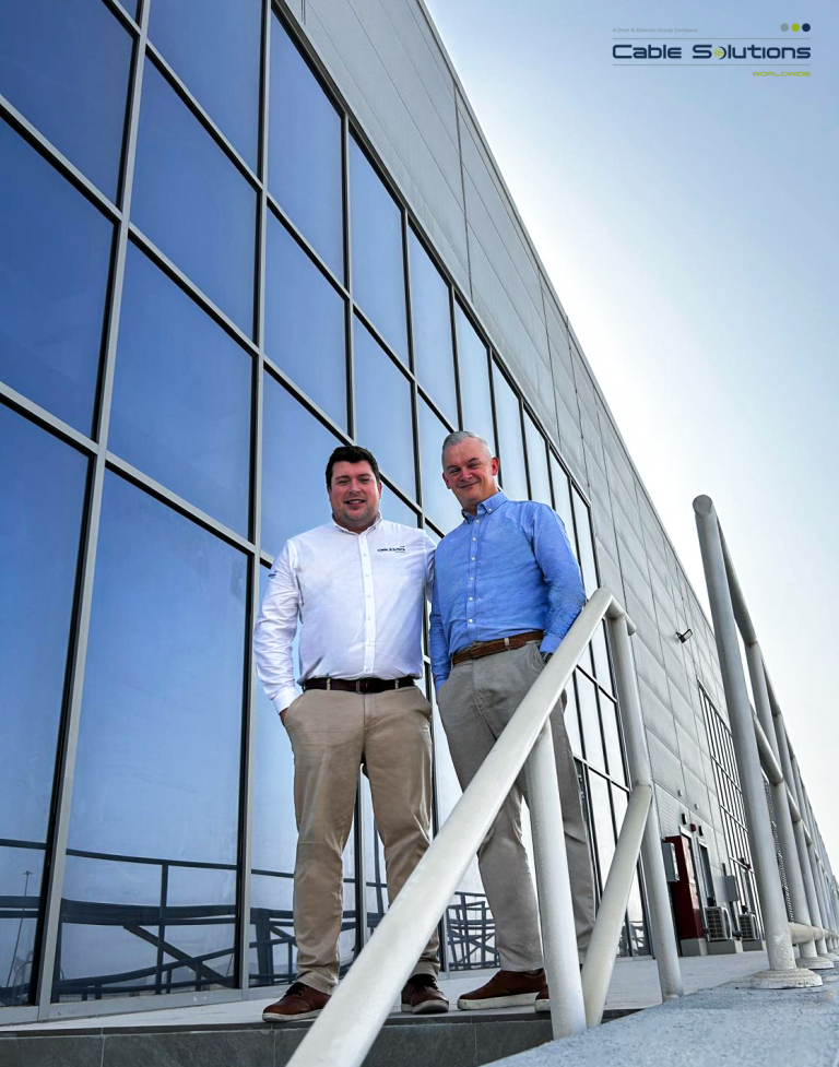 Scott Grant and Bruce McHattie at Cable Solutions new facility in UAE